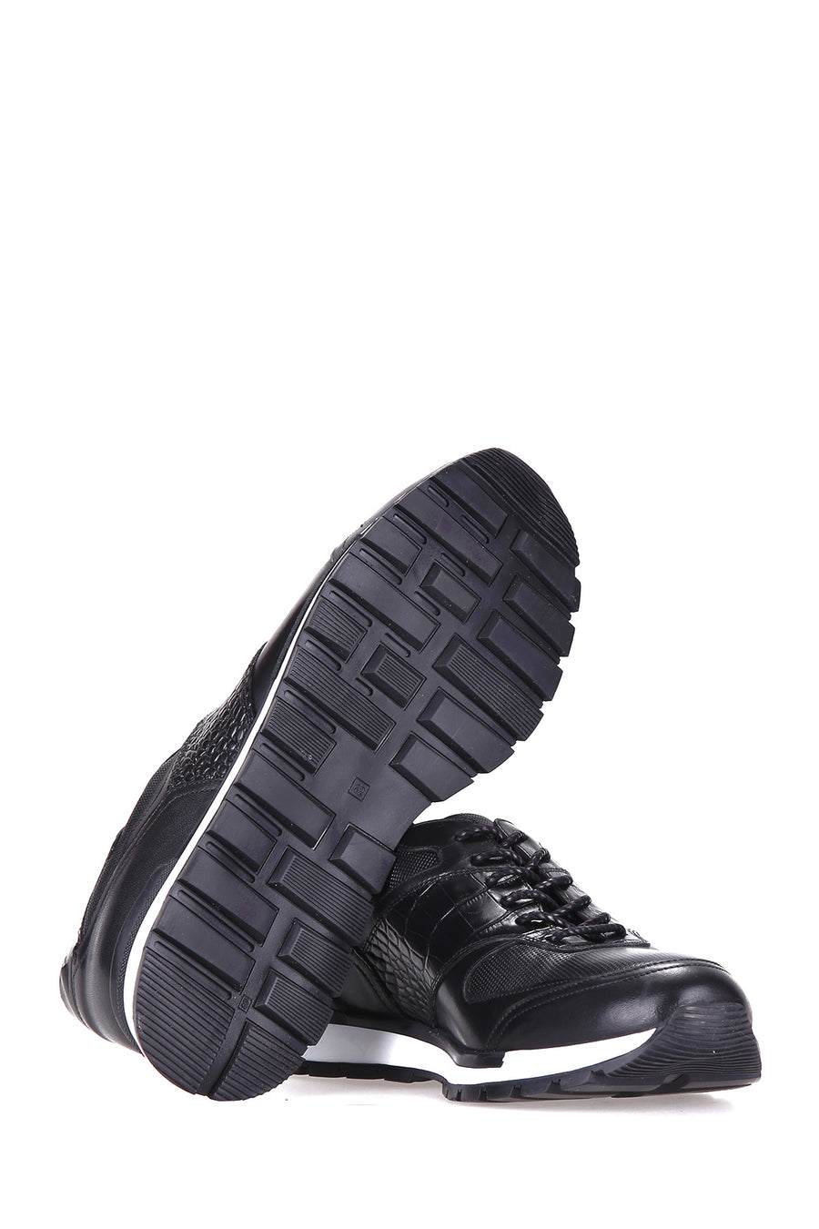Crocodile Patterned Men's Leather Sneaker