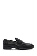 Erkek Siyah Deri Loafer | Derimod