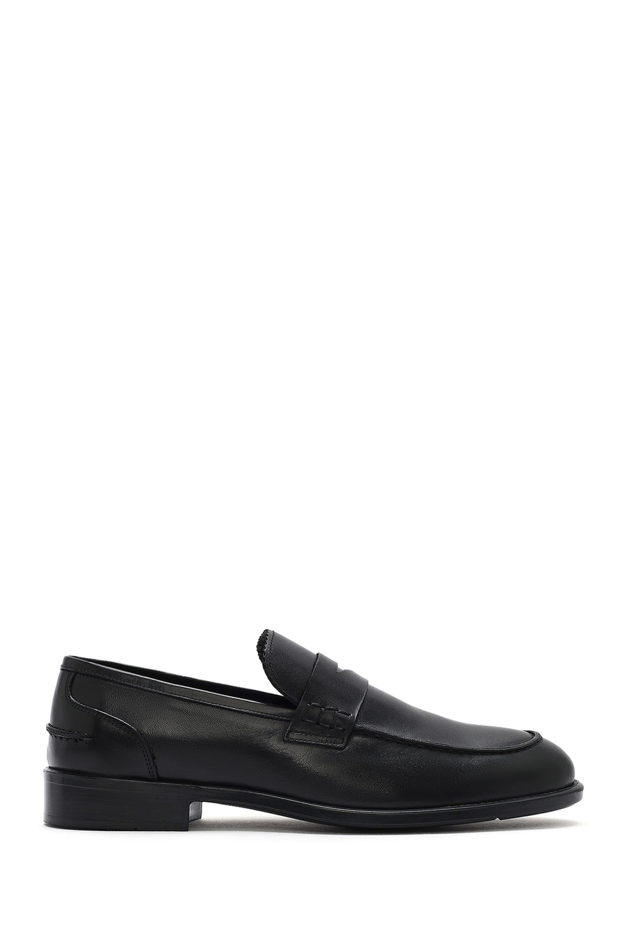 Erkek Siyah Deri Loafer 25SFD751618 | Derimod