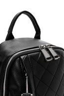 Women's Black Long Strap Printed Backpack | Derimod