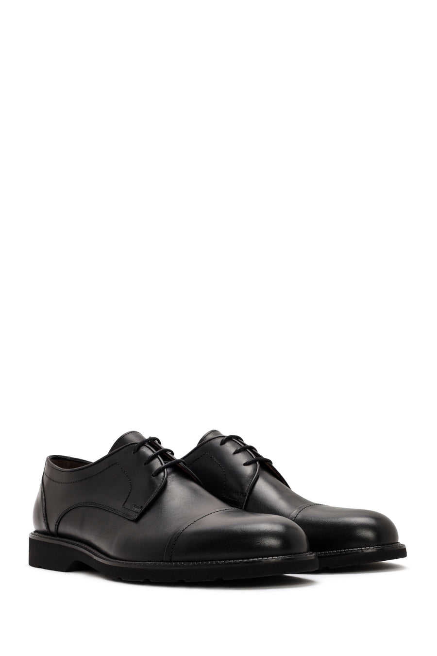 
Men's Black Lace-Up Leather Classic Shoes
