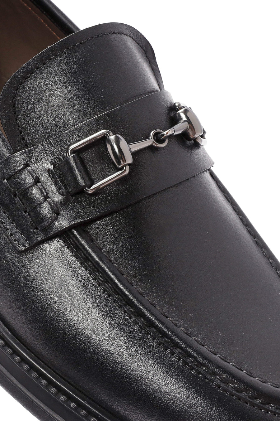 Men's Black Leather Casual Loafer