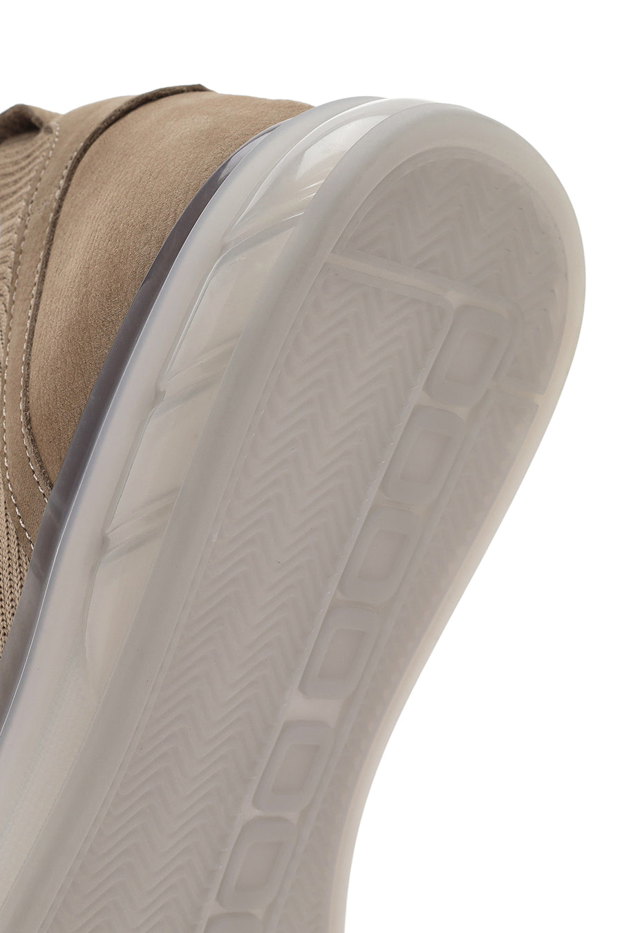 Men's Mink Thick Sole Lace Up Fabric Sneaker
