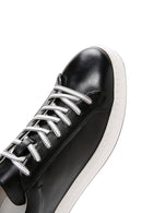 Men's Black Large Size Leather Sneaker | Derimod