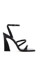 Women's Black Ankle Strap Heeled Sandals | Derimod