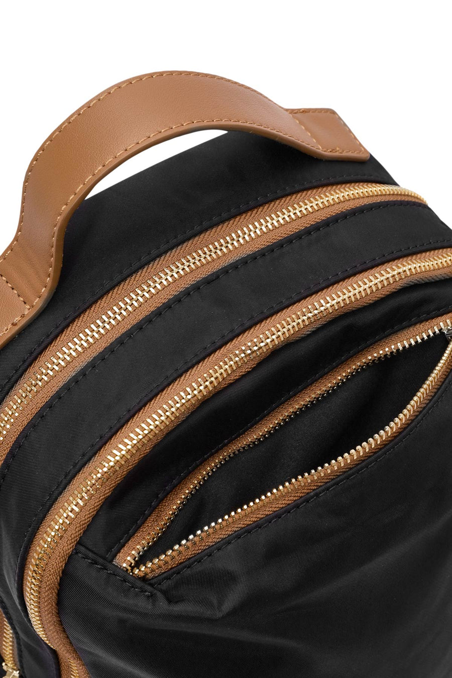 Women's Black Fabric Backpack