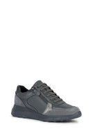 Geox Women's Gray Alleniee Suede Detailed Sneaker | Derimod