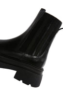 Women's Black Leather Thick Soled Chelsea Boots | Derimod