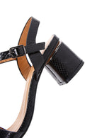 Women's Black Ankle Strap Heeled Sandals | Derimod