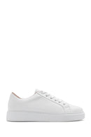 Kadın Beyaz Bağcıklı Deri Sneaker | Derimod