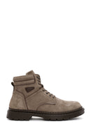 Men's Mink Lace-Up Nubuck Leather Casual Boots | Derimod