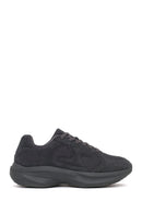 Erkek Gri Bağcıklı Kalın Tabanlı Kumaş Sneaker | Derimod