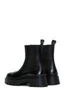 Women's Black Leather Thick Soled Chelsea Boots | Derimod