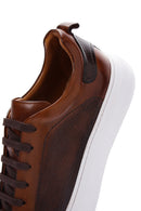 Men's Tan Leather Thick Soled Sneaker | Derimod