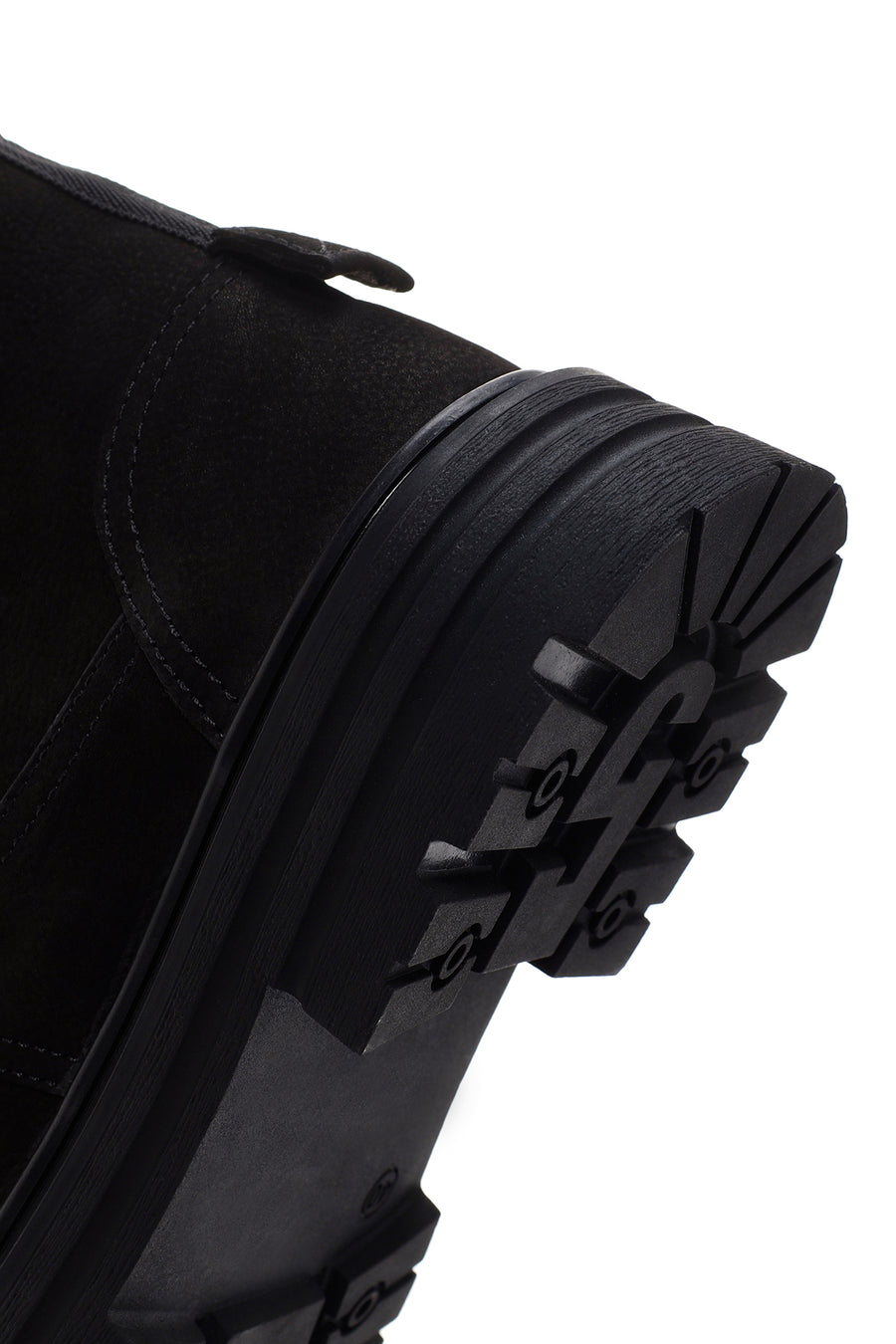 Men's Black Casual Nubuck Leather Boots