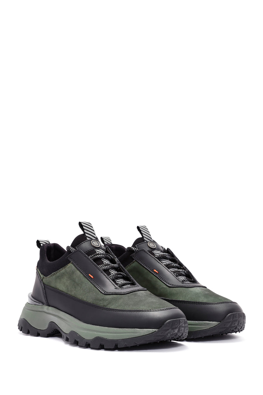 Erkek Yeşil Bağcıklı Nubuk Deri Sneaker
