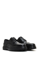 Men's Black Leather Thick Soled Casual Shoes | Derimod