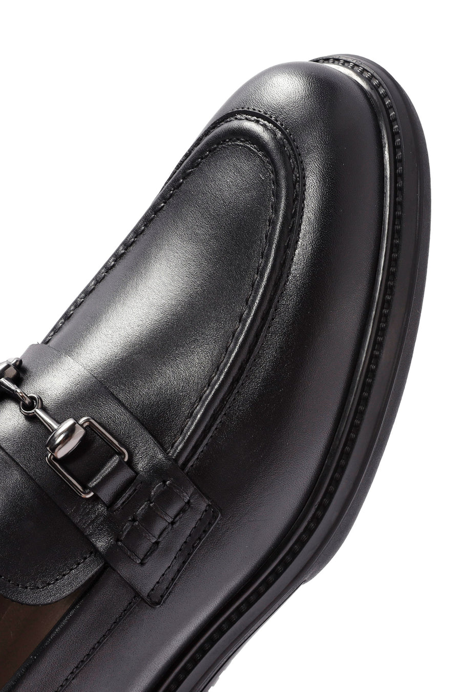 Men's Black Leather Casual Loafer