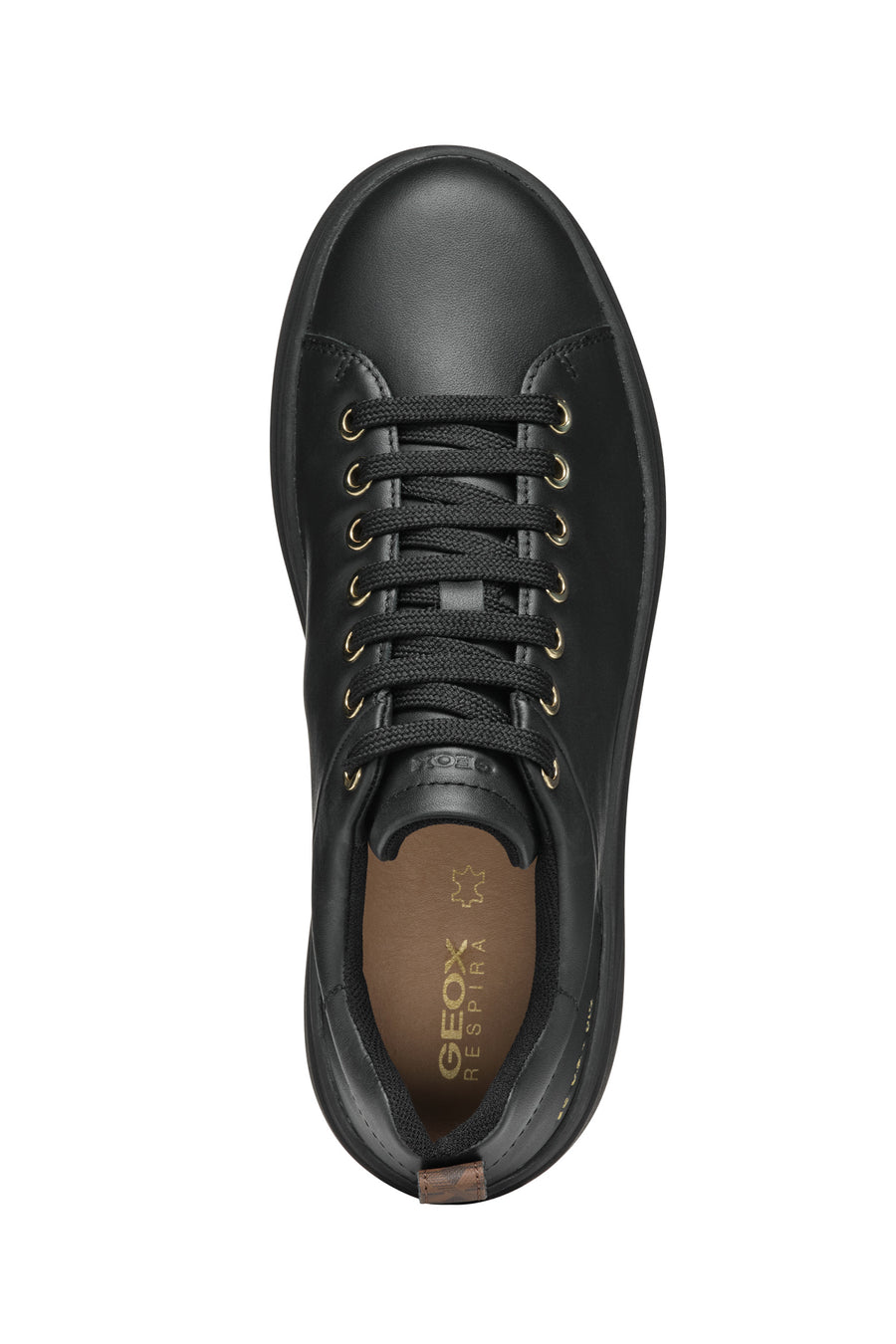 Geox Kadın Siyah Spherica Ecub-2 Bağcıklı Deri Sneaker