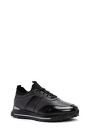 Men's Black Lace-Up Leather Casual Sneaker | Derimod