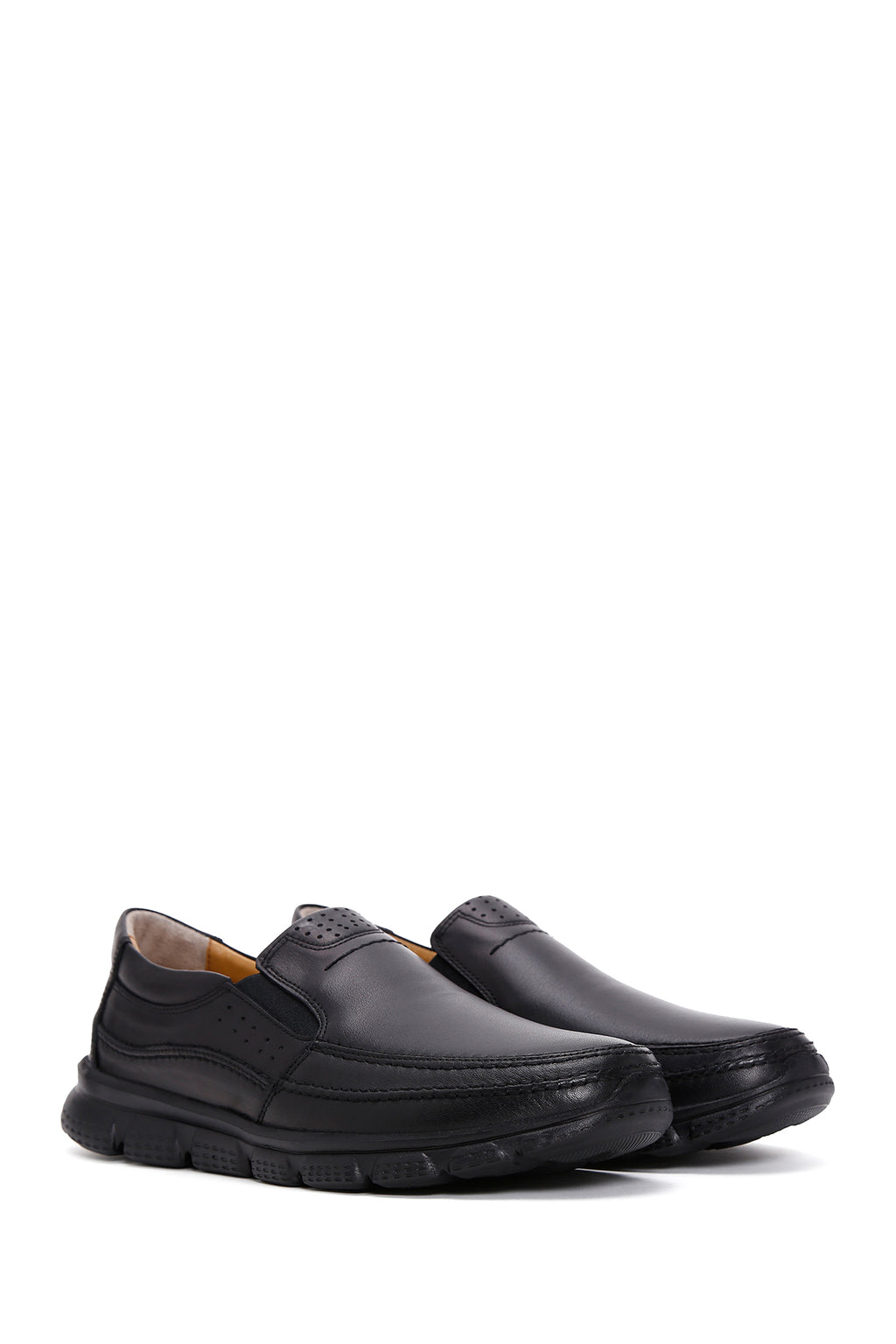 Erkek Siyah Deri Comfort Loafer