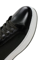 Men's Khaki Lace-up Thick-Sole Leather Sneaker | Derimod