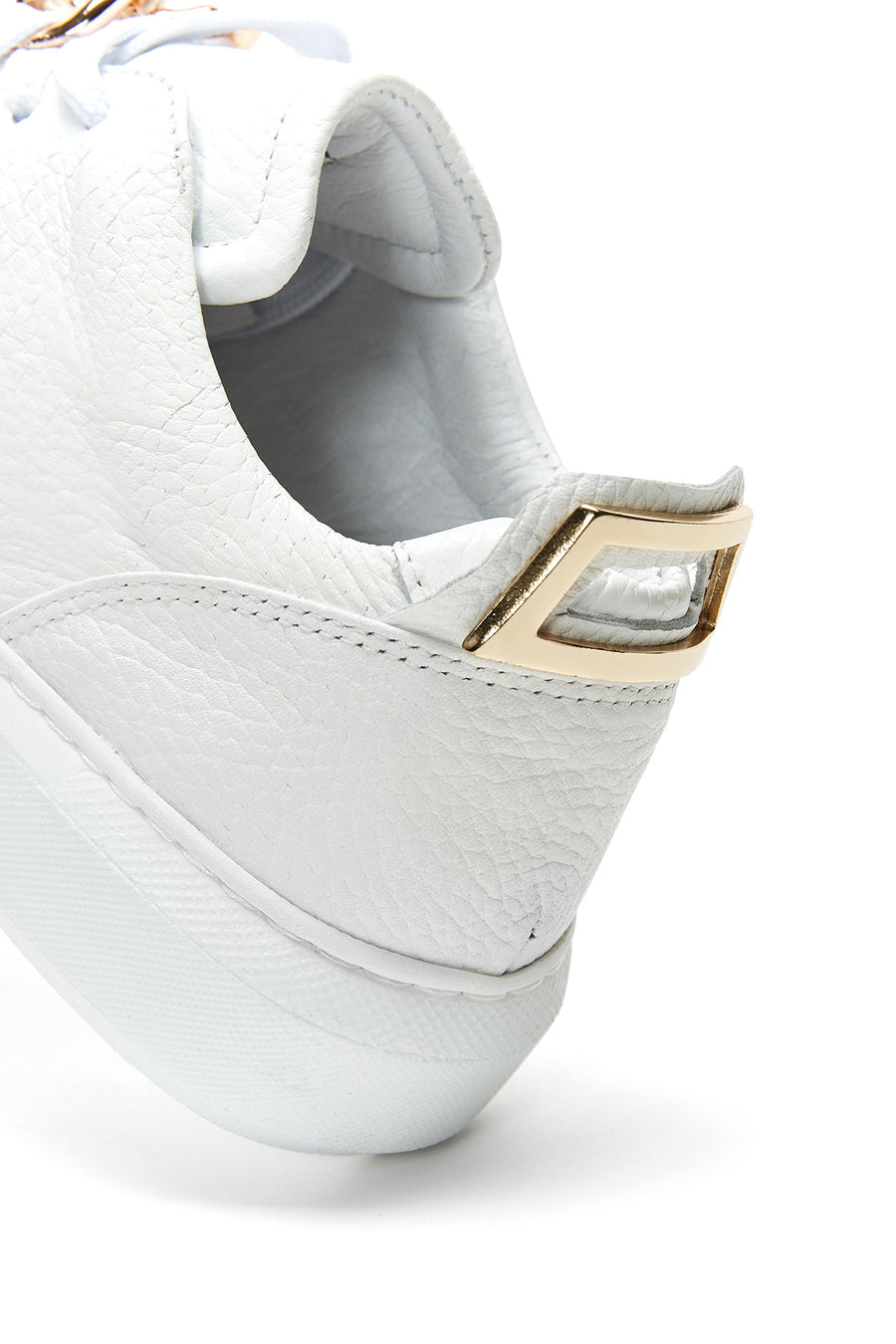 Women's Leather Buckle Detailed Sneaker