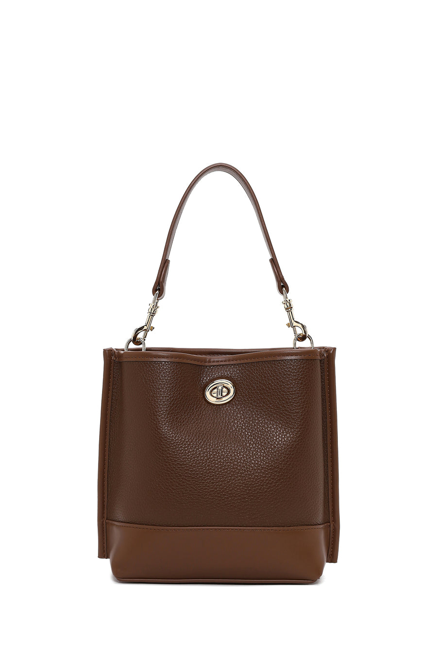 Woman Brown Long-Strap Shoulder Bag