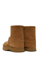 Woman Camel Thick-Soled Suede Teddy Boots | Derimod