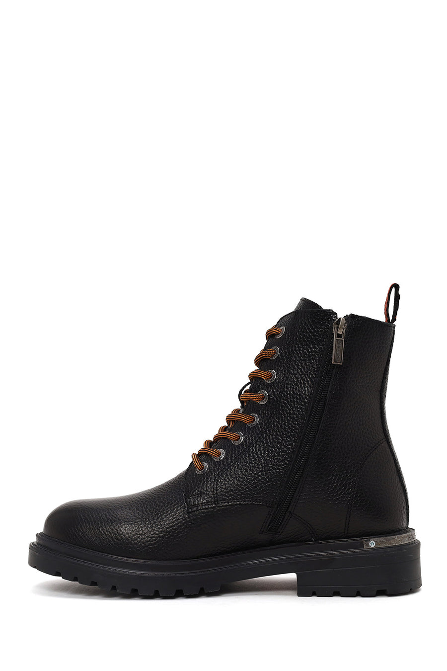 Harley Davidson Male Black Steven Zip Closure Leather Combat Boots