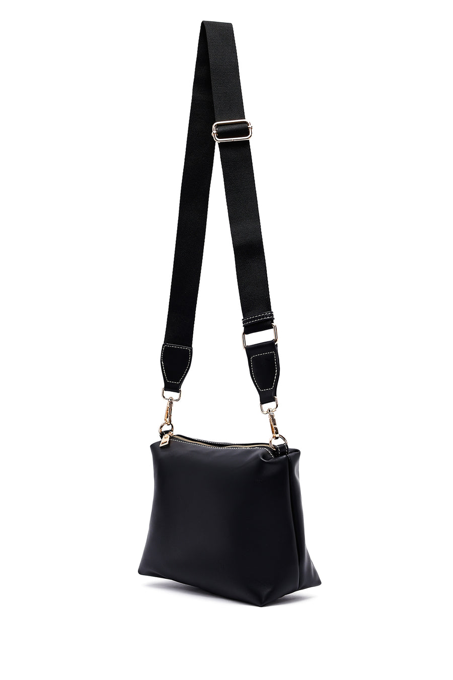 Woman Black Long Strap Shoulder Bag
