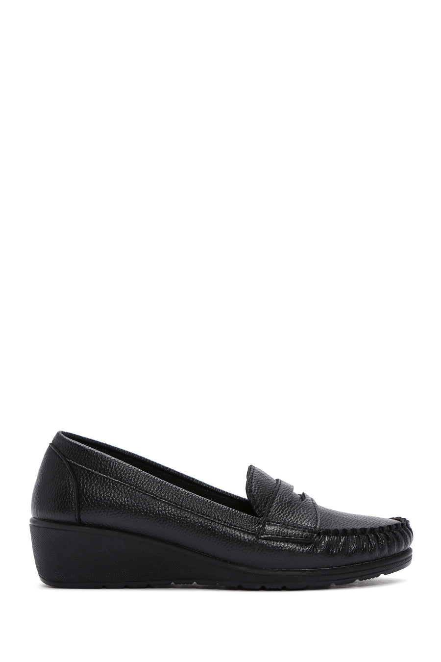 Kadın Siyah Dolgu Topuklu Loafer 21SFE1455FT | Derimod