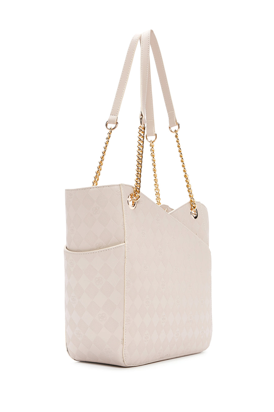 Women's Cream Printed Shoulder Bag