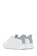 Kadın Beyaz Bağcıklı Deri Sneaker | Derimod