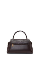 Woman Brown Long-Strap Croc-Pattern Classic Shoulder Bag | Derimod
