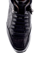 Men's Crocodile Detailed Leather Sneaker | Derimod