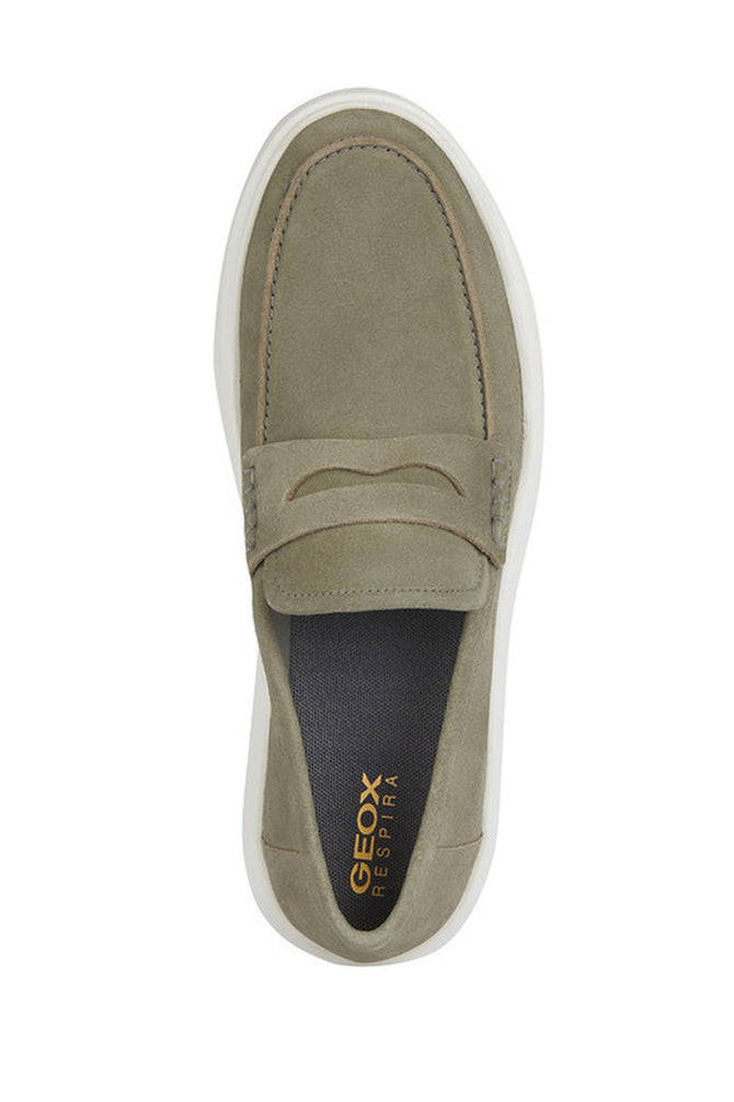 Geox Erkek Yeşil Deiven Süet Deri Casual Loafer_4