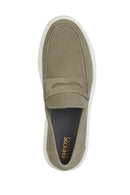 Geox Men's Green Deiven Suede Leather Casual Loafer | Derimod