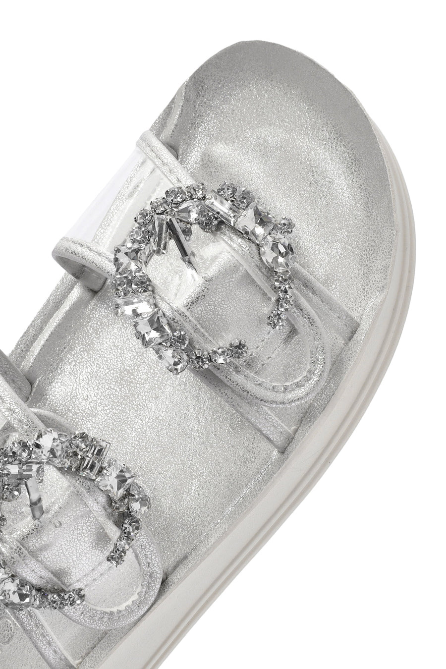 Women's Transparent Double Buckle Stone-Embellished Slippers
