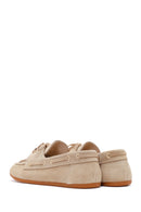 Women's Beige Tassel Suede Leather Loafer | Derimod