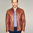 Logan Men's Leather Jacket | Derimod