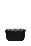 Women's Black Long Strap Quilted Crossbody Bag | Derimod