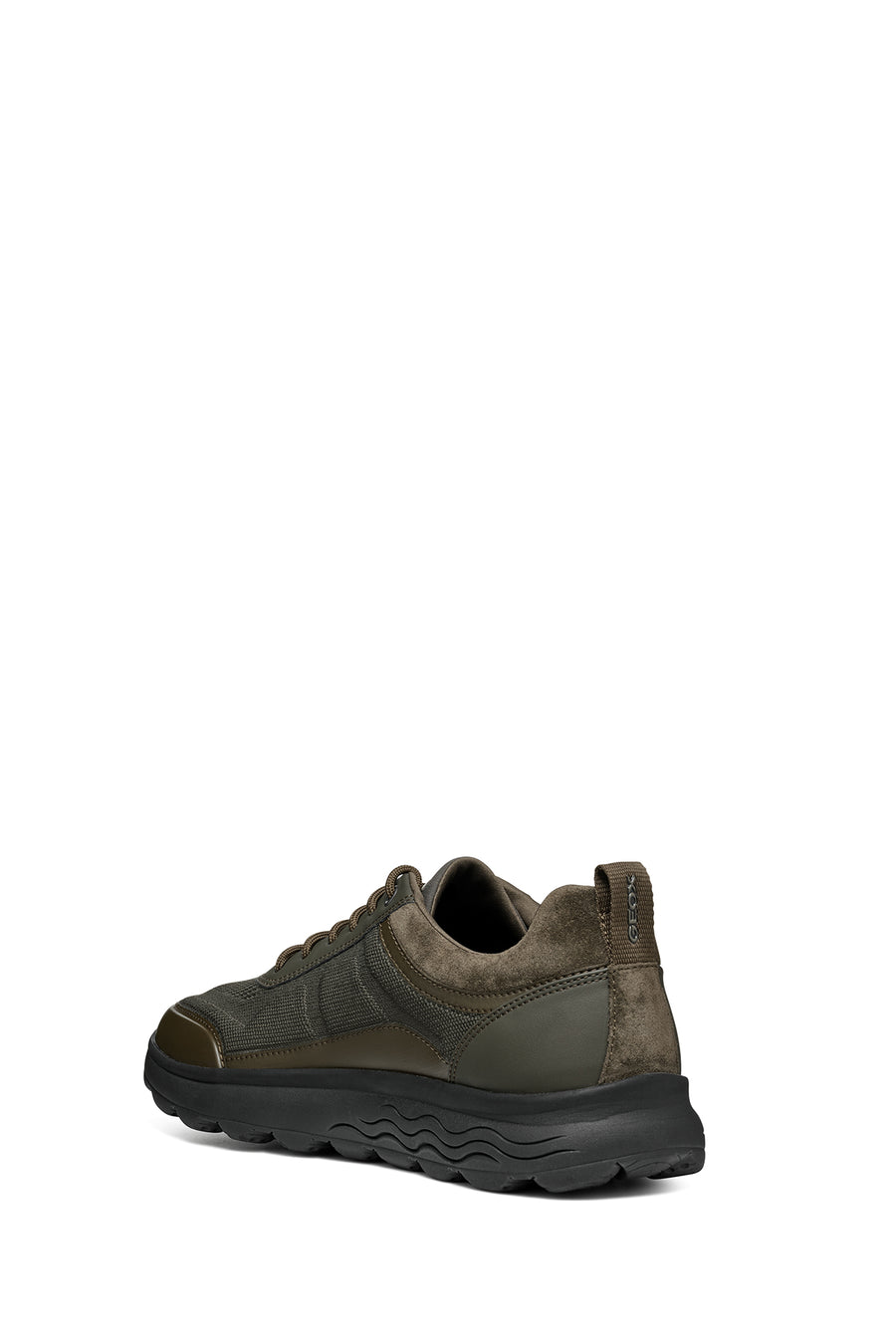 Geox Erkek Haki Spherica Bağcıklı Deri Sneaker