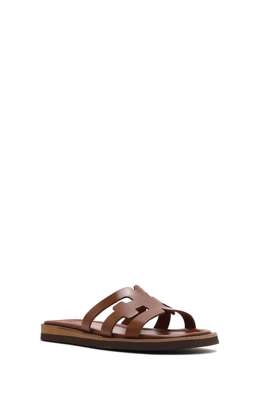 Women's Brown Leather Slippers
