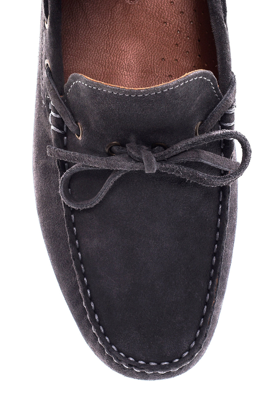 Erkek Gri Süet Deri Casual Loafer