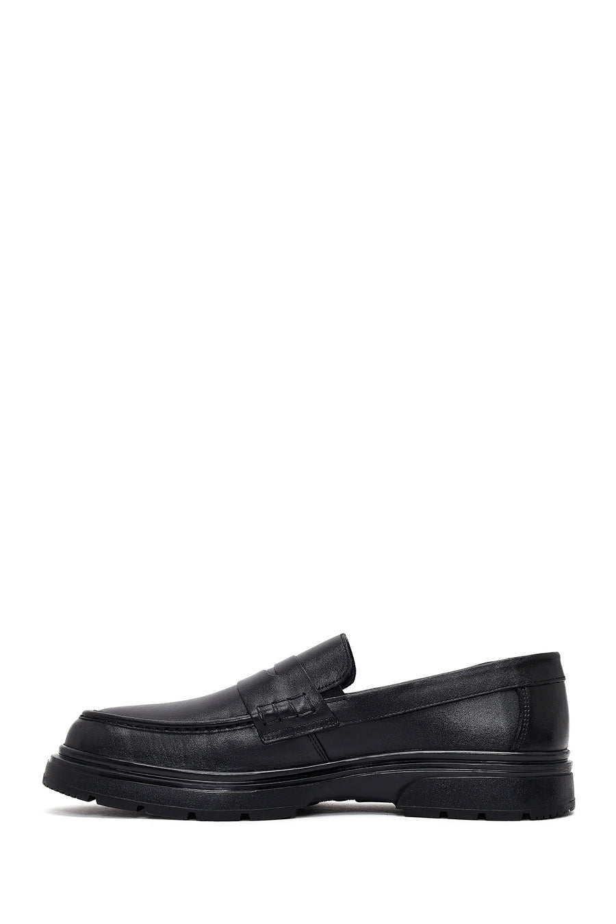 Erkek Siyah Deri Loafer