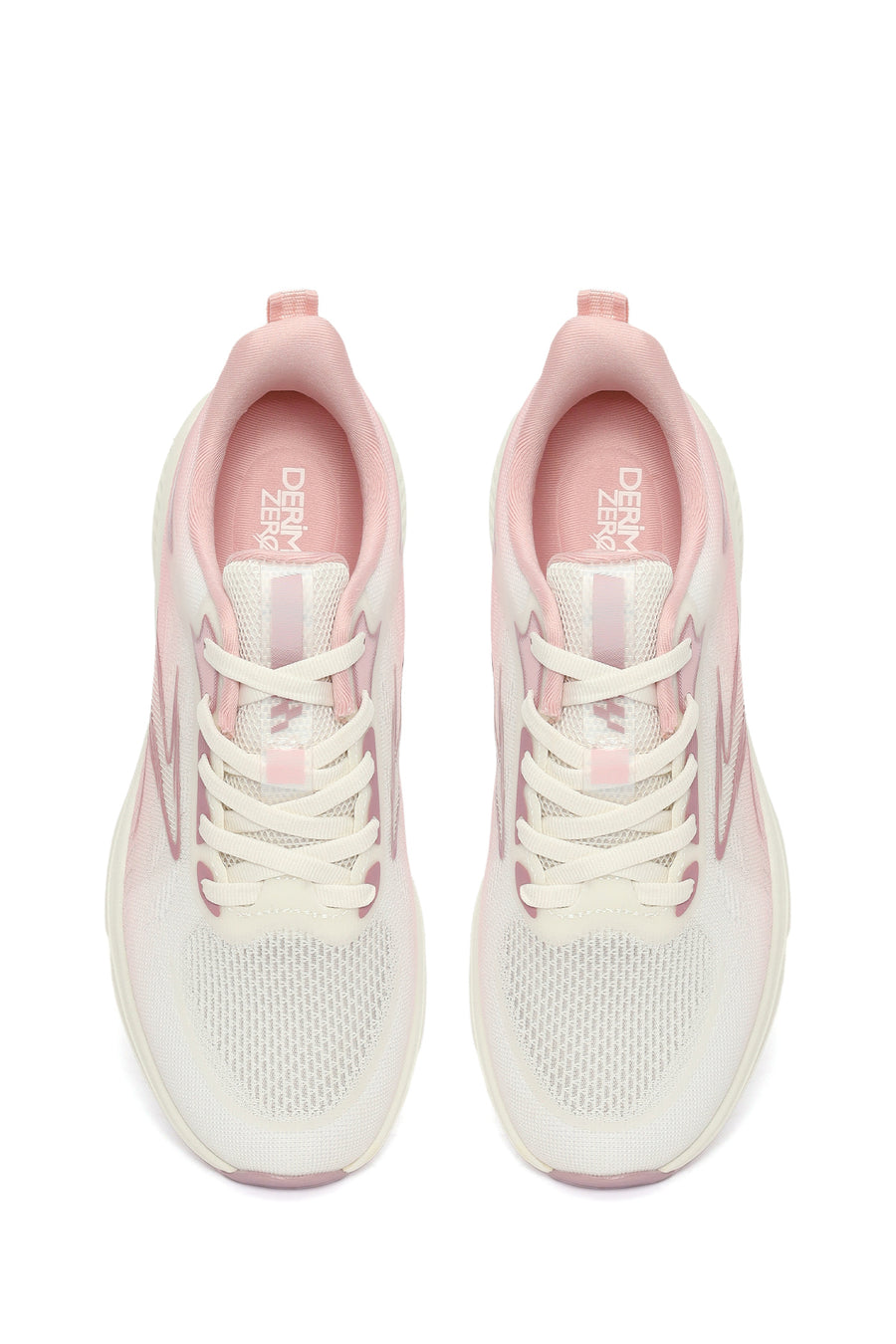 Derimod Zero Woman White Lace-Up Chunky-Soled Fabric Sneakers