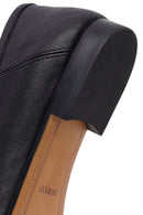 Women's Black Buckle Leather Loafer | Derimod