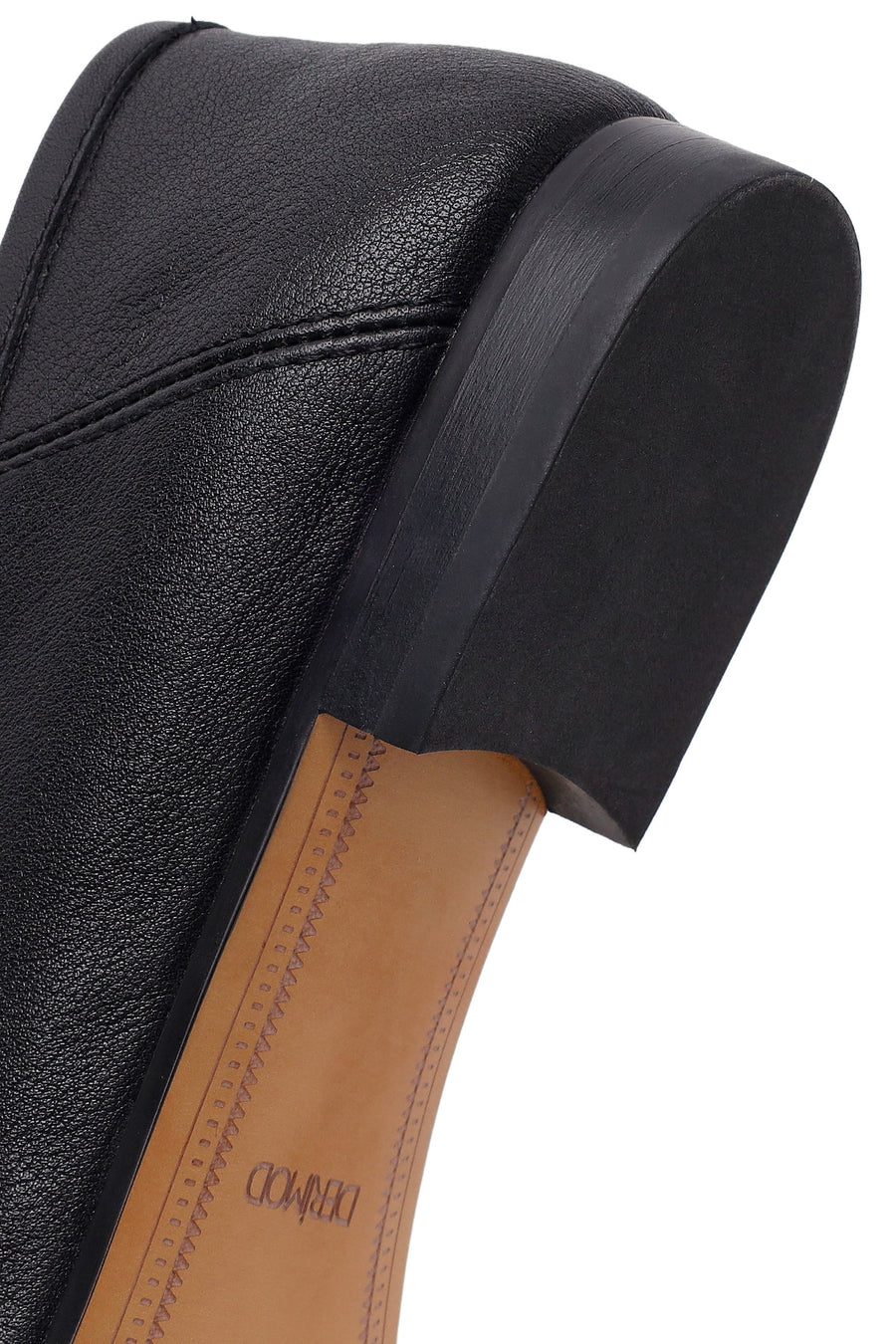 Women's Black Buckle Leather Loafer