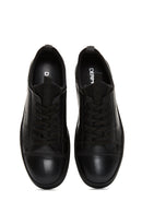 Men's Black Lace-up Leather Sneaker | Derimod